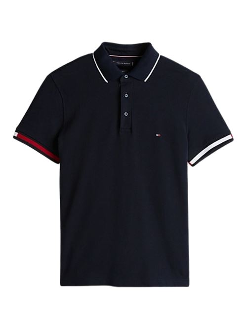 Polo uomo blu in cotone Tommy Hilfiger | MW0MW38458DW5
